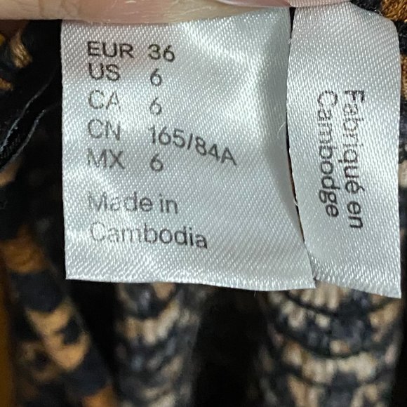 Long maxi leopard print dress. Strapless. Size 6 - Picture 2 of 2